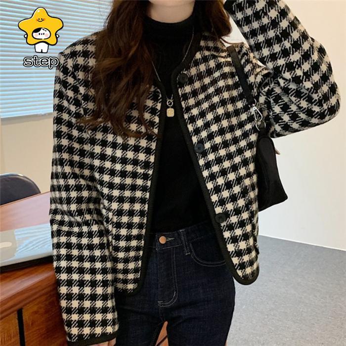 スーツジャケット テーラード レディース フォーマル ツイード スーツ カーディガン ノーカラー 春 秋 冬 オフィス 通勤 OL フォーマル 入園式 入学式 | ブランド登録なし | 02