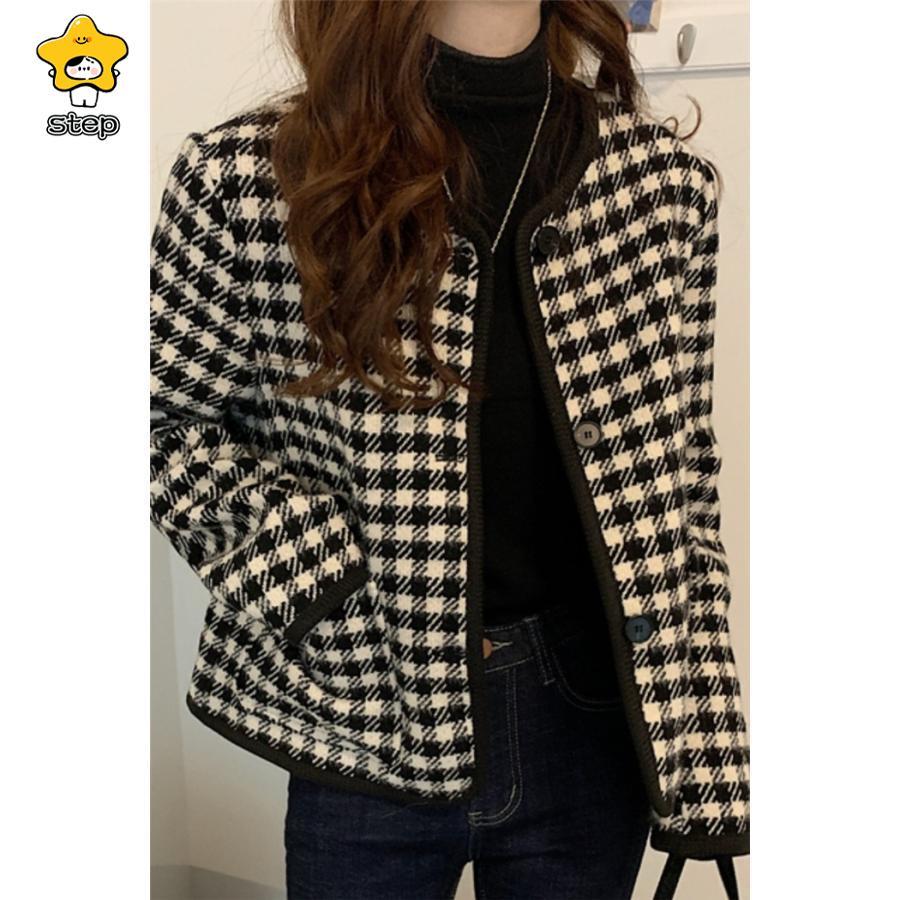 スーツジャケット テーラード レディース フォーマル ツイード スーツ カーディガン ノーカラー 春 秋 冬 オフィス 通勤 OL フォーマル 入園式 入学式 | ブランド登録なし | 03