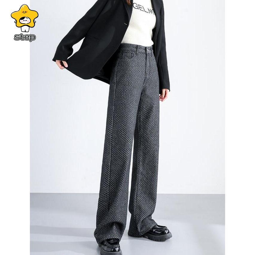 裏ボア ワイドパンツ デニムパンツ レディース ロングパンツ 裏起毛 ジーンズ ガウチョパンツ 体型カバー ロングパンツ 大きいサイズ 春 秋 冬 | ブランド登録なし | 06