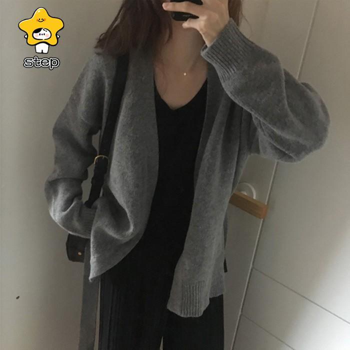 ベルト付き　カーディガン　レディース　ニット ニットカーディガン　長袖 　セーター　トップス　アウター　羽織り　カーデ　可愛い　Vネック　ゆったりめ | ブランド登録なし | 11