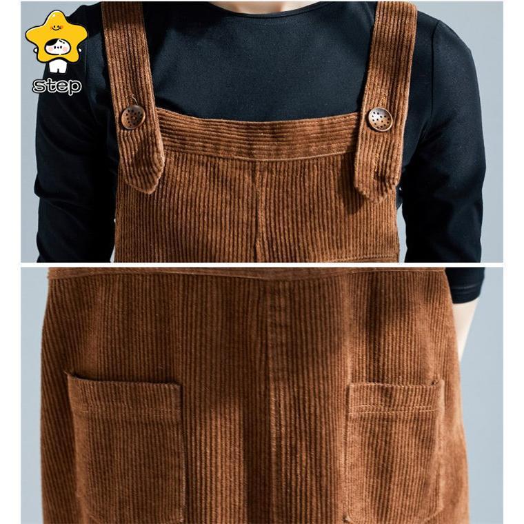 サロペット ジャンパースカート ミディアムサロペット レディース ワンピース 秋冬 コーデュロイ サロペットスカート 痩せる効果 大きいサイズ | ブランド登録なし | 07