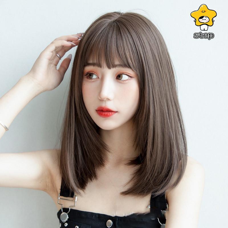 ウィッグ セミロング ミディアム かつら フルウィッグ 自然