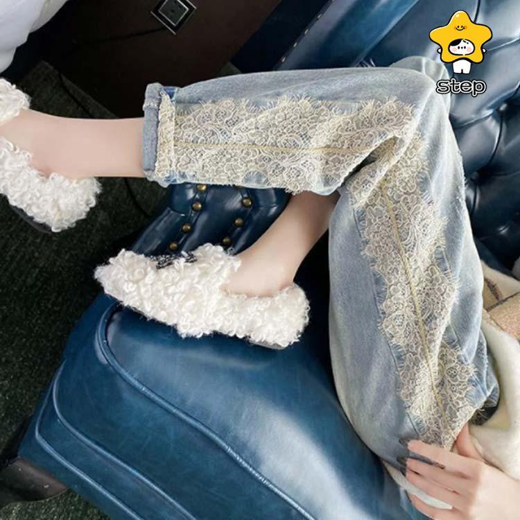 大きいサイズ レディース 刺繍入りデニムパンツ パンツ ボトムス 大きいサイズ レディース 刺繍入りデニムパンツ パンツ ボトムス