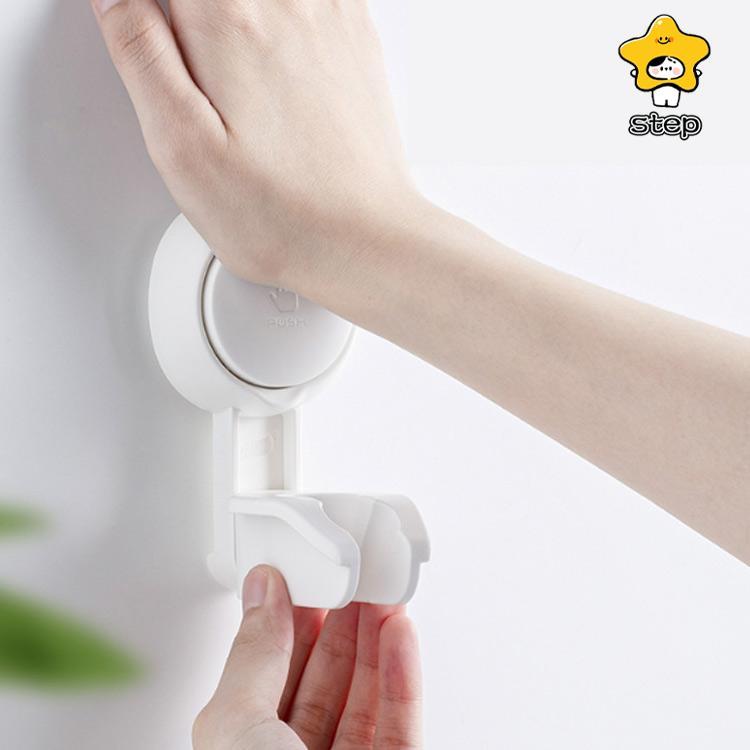 2個組 シャワーフック  吸盤 交換 シャワー ラック シャワーホルダー 角度調整 高さ調整 吸着 穴あけ不要 工事不要 シャワーハンガー 吸 | ブランド登録なし | 01