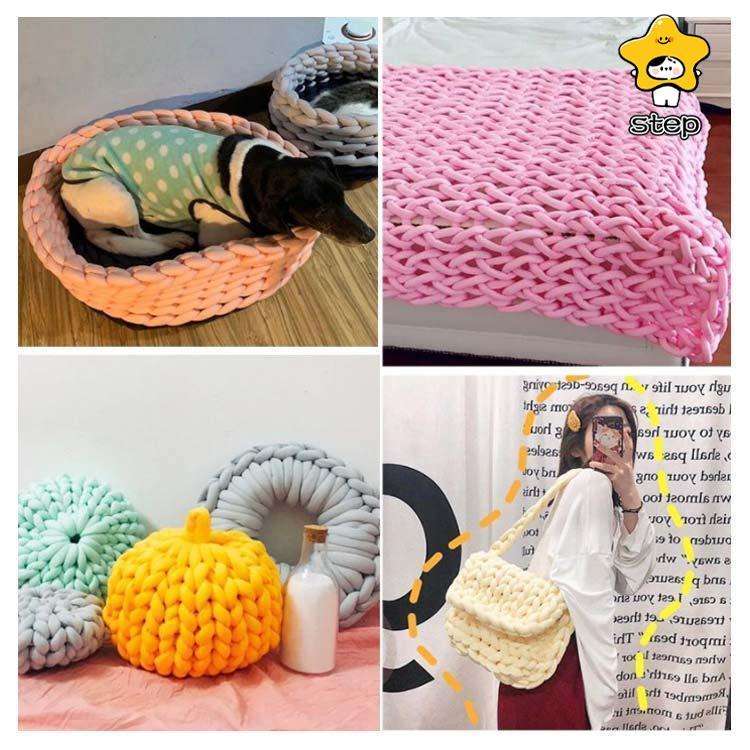 極太毛糸 チャンキーニット 500g ヤーン ニットヤーン DIY 毛糸 手芸 編み物 太い 極太 ハンドメイド 太いヤーン インスタ映え インテリア | ブランド登録なし | 13