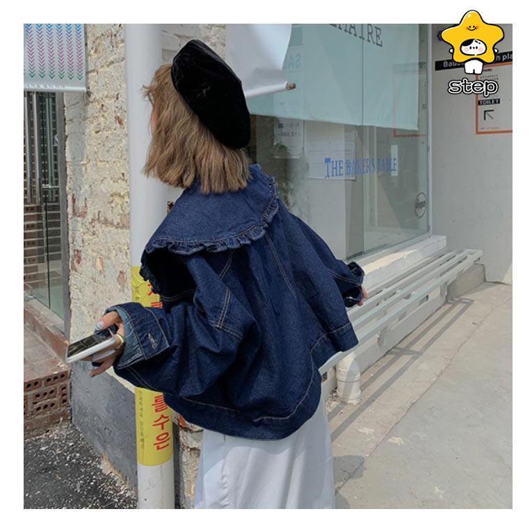 【新品】LANVINenBleu ビッグカラーデニムショートジャケット ビッグカラーデニムジャケット|LANVIN en Bleu | LANVIN en Bleu