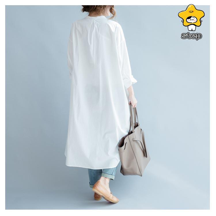 ロングシャツワンピース シャツワンピース ロング ロングシャツ