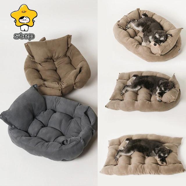 ペットベット 3つの形態 ソファ マット ソフト 通年タイプ 猫 犬用ベッド クッション ベット 洗える おしゃれ かわいい ペットシーツ 犬 ベッド | ブランド登録なし | 02