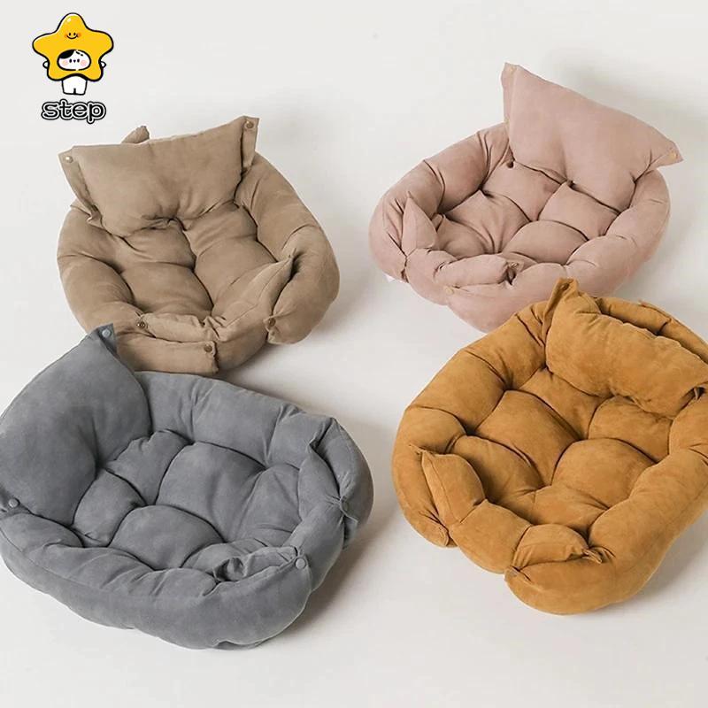 ペットベット 3つの形態 ソファ マット ソフト 通年タイプ 猫 犬用ベッド クッション ベット 洗える おしゃれ かわいい ペットシーツ 犬 ベッド | ブランド登録なし | 04