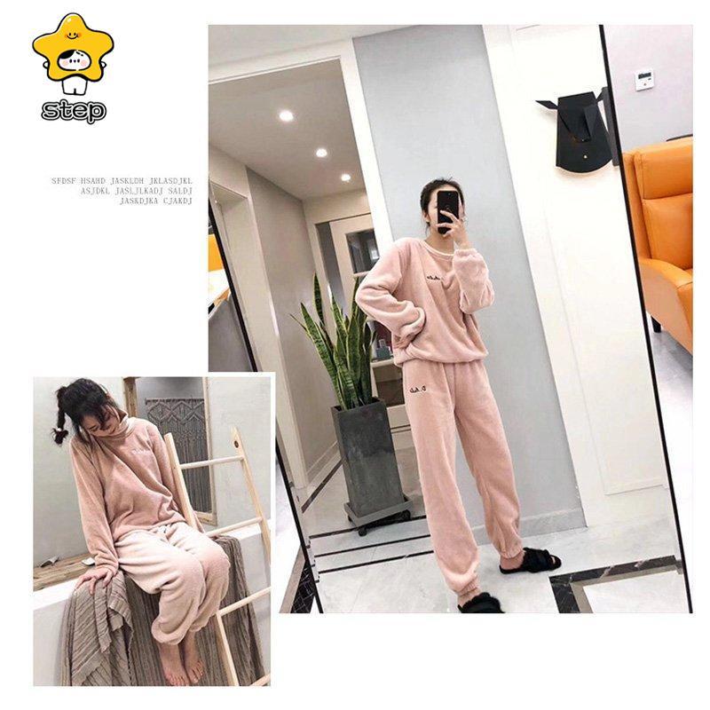 パジャマルームウェア上下セットもこもこレディース上下セットフリースベロアマイクロファイバー厚手可愛い冬部屋着長袖長ズボン暖かい秋冬 | ブランド登録なし | 10