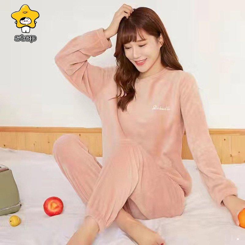 パジャマルームウェア上下セットもこもこレディース上下セットフリースベロアマイクロファイバー厚手可愛い冬部屋着長袖長ズボン暖かい秋冬 | ブランド登録なし | 02
