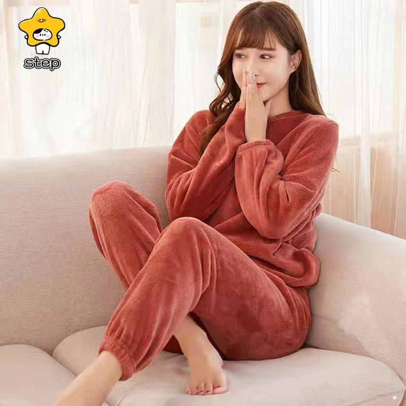 パジャマルームウェア上下セットもこもこレディース上下セットフリースベロアマイクロファイバー厚手可愛い冬部屋着長袖長ズボン暖かい秋冬 | ブランド登録なし | 04
