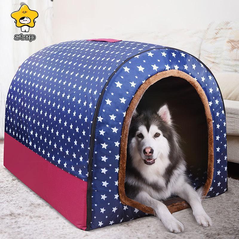 犬 ハウス ドーム 小型犬 犬用 家 犬小屋 室内 子犬 ベッド ペット用 猫 マット いぬ ねこ ペットハウス 猫用 春 秋 冬 用 | ブランド登録なし | 01