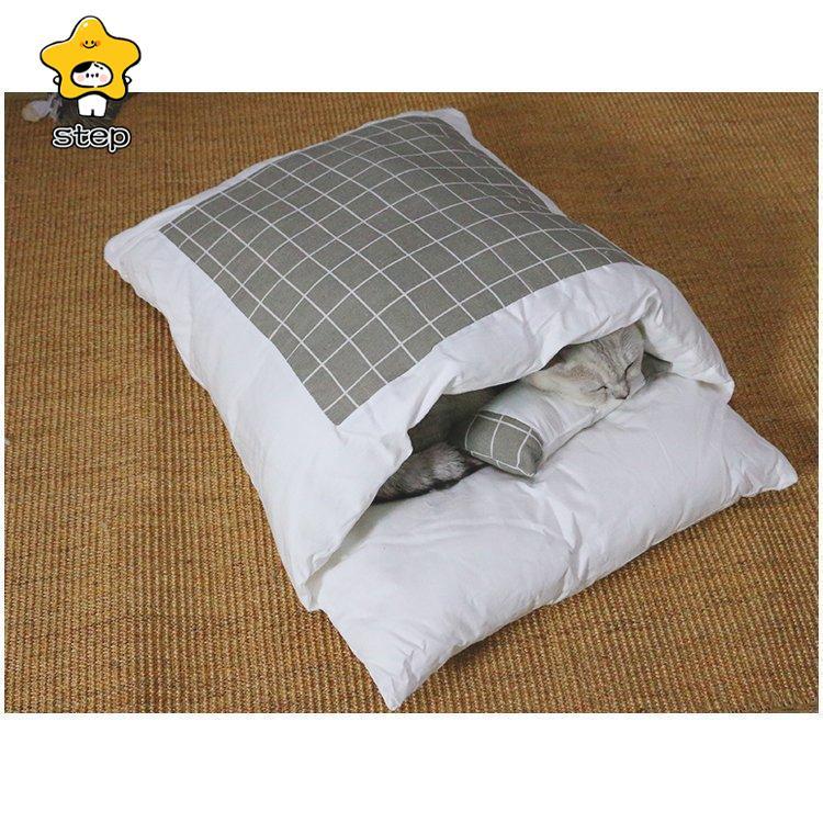 猫 ベッド 犬 ベッド ペットベッド 猫用 クッション 寝袋 キャットハウス 可愛い 大きい ペットハウス 猫グッズ ペット布団 あったか 筒型 布団 ソフト ふわふわ | ブランド登録なし | 10