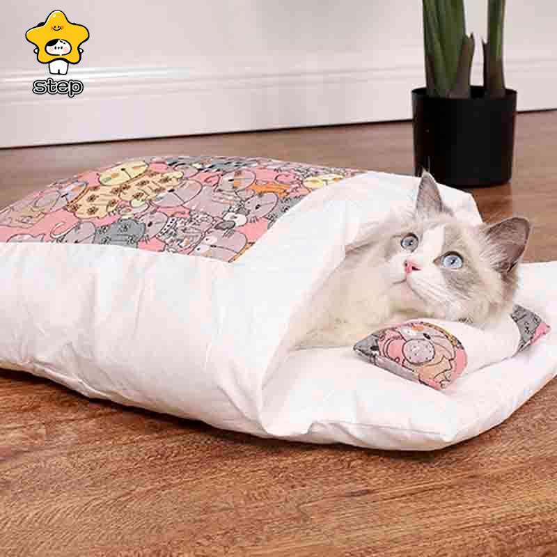 猫 ベッド 犬 ベッド ペットベッド 猫用 クッション 寝袋 キャットハウス 可愛い 大きい ペットハウス 猫グッズ ペット布団 あったか 筒型 布団 ソフト ふわふわ | ブランド登録なし | 17