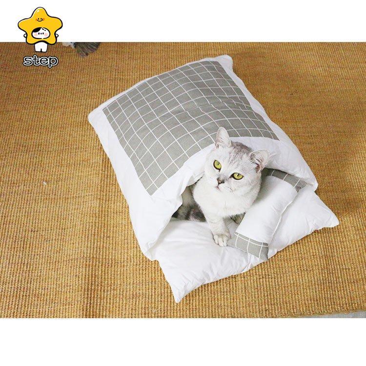 猫 ベッド 犬 ベッド ペットベッド 猫用 クッション 寝袋 キャットハウス 可愛い 大きい ペットハウス 猫グッズ ペット布団 あったか 筒型 布団 ソフト ふわふわ | ブランド登録なし | 02