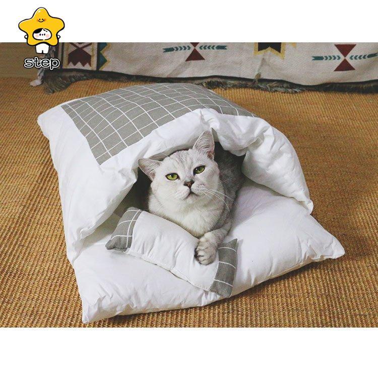 猫 ベッド 犬 ベッド ペットベッド 猫用 クッション 寝袋 キャットハウス 可愛い 大きい ペットハウス 猫グッズ ペット布団 あったか 筒型 布団 ソフト ふわふわ | ブランド登録なし | 03