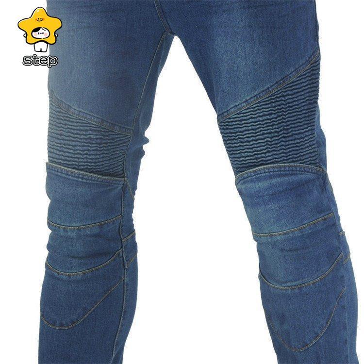 バイクパンツ メンズ　ライダーパンツ プロテクター付き ジーンズ デニム バイクウェア オートバイ 転倒防護 膝当て 耐久 耐衝撃 膝パッド レーシングパンツ | ブランド登録なし | 13