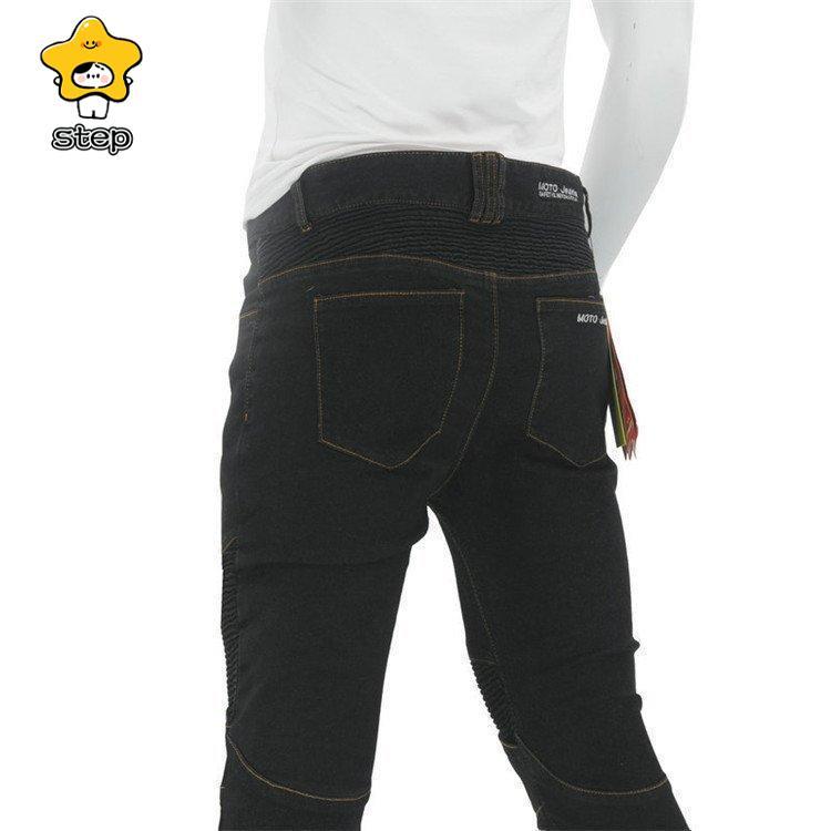 バイクパンツ メンズ　ライダーパンツ プロテクター付き ジーンズ デニム バイクウェア オートバイ 転倒防護 膝当て 耐久 耐衝撃 膝パッド レーシングパンツ | ブランド登録なし | 14