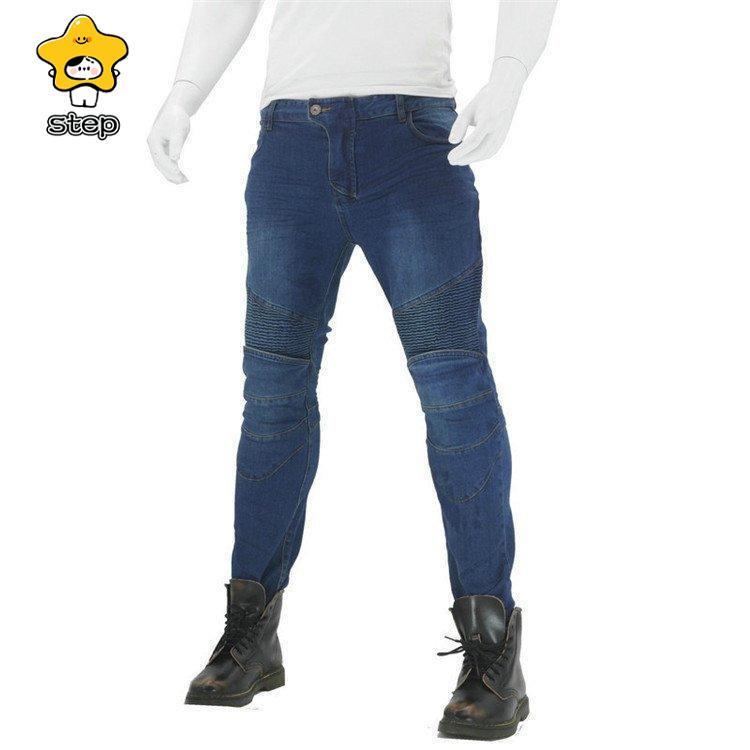 バイクパンツ メンズ　ライダーパンツ プロテクター付き ジーンズ デニム バイクウェア オートバイ 転倒防護 膝当て 耐久 耐衝撃 膝パッド レーシングパンツ | ブランド登録なし | 16