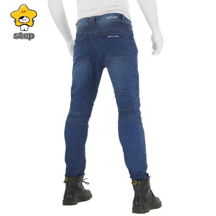 バイクパンツ メンズ　ライダーパンツ プロテクター付き ジーンズ デニム バイクウェア オートバイ 転倒防護 膝当て 耐久 耐衝撃 膝パッド レーシングパンツ | ブランド登録なし | 18