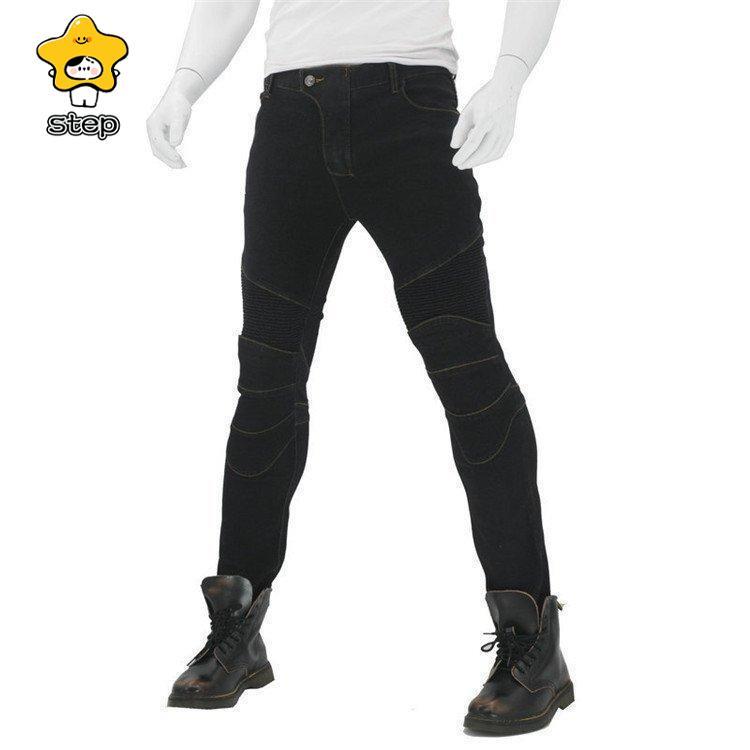 バイクパンツ メンズ　ライダーパンツ プロテクター付き ジーンズ デニム バイクウェア オートバイ 転倒防護 膝当て 耐久 耐衝撃 膝パッド レーシングパンツ | ブランド登録なし | 19