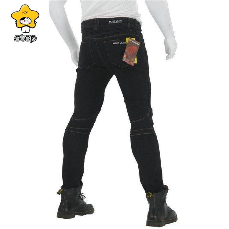 バイクパンツ メンズ　ライダーパンツ プロテクター付き ジーンズ デニム バイクウェア オートバイ 転倒防護 膝当て 耐久 耐衝撃 膝パッド レーシングパンツ | ブランド登録なし | 20