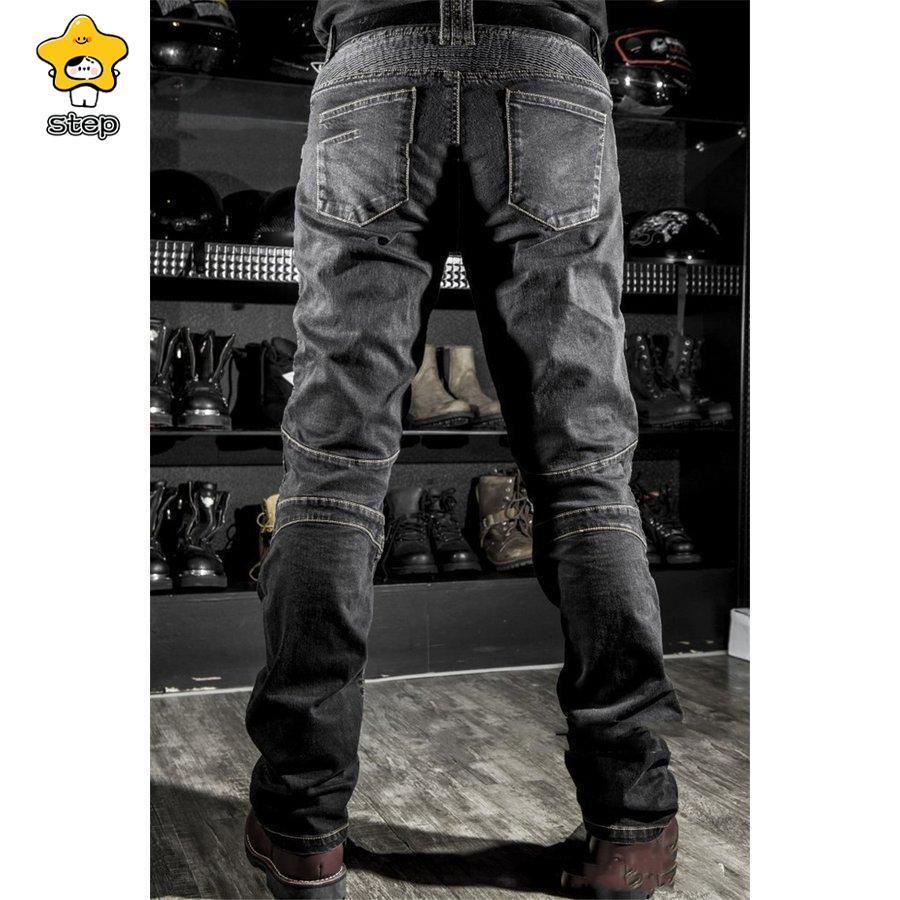 バイクパンツ メンズ　ライダーパンツ プロテクター付き ジーンズ デニム バイクウェア オートバイ 転倒防護 膝当て 耐久 耐衝撃 膝パッド レーシングパンツ | ブランド登録なし | 08