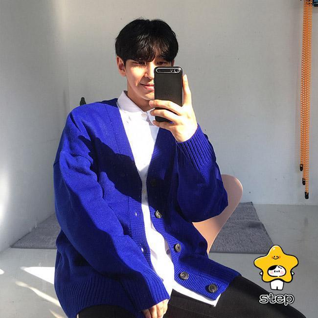 ニットカーディガン メンズ アウター 無地 Vネック 長袖 前開き リブ編み ボタン付き 柔らかい 暖かい ゆったり シンプル 春秋 | ブランド登録なし | 11