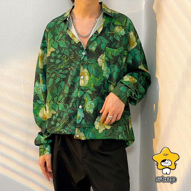 アロハシャツ 男女兼用 シャツ 長袖 花柄 メンズ カジュアルシャツ