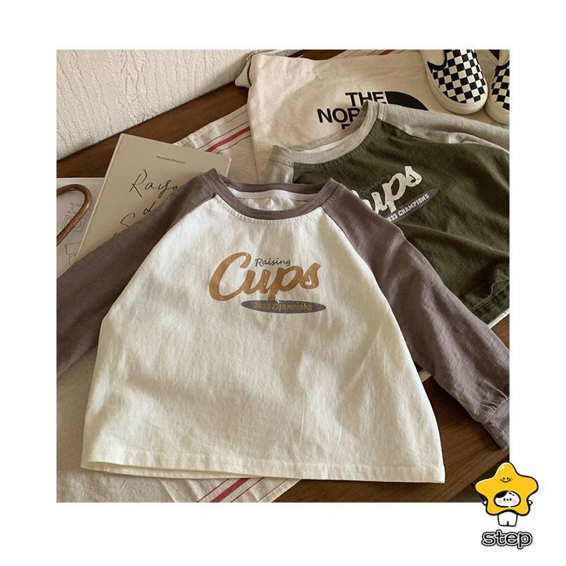 カットソー 子供 Tシャツ 長袖 女の子 プリントTシャツ 男の子 長袖Tシャツ クルーネック ラグラン袖 春 秋 トップス ジュニア 幼稚園児 男女兼用 | ブランド登録なし | 10