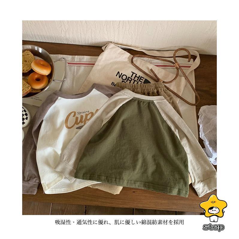 カットソー 子供 Tシャツ 長袖 女の子 プリントTシャツ 男の子 長袖Tシャツ クルーネック ラグラン袖 春 秋 トップス ジュニア 幼稚園児 男女兼用 | ブランド登録なし | 03