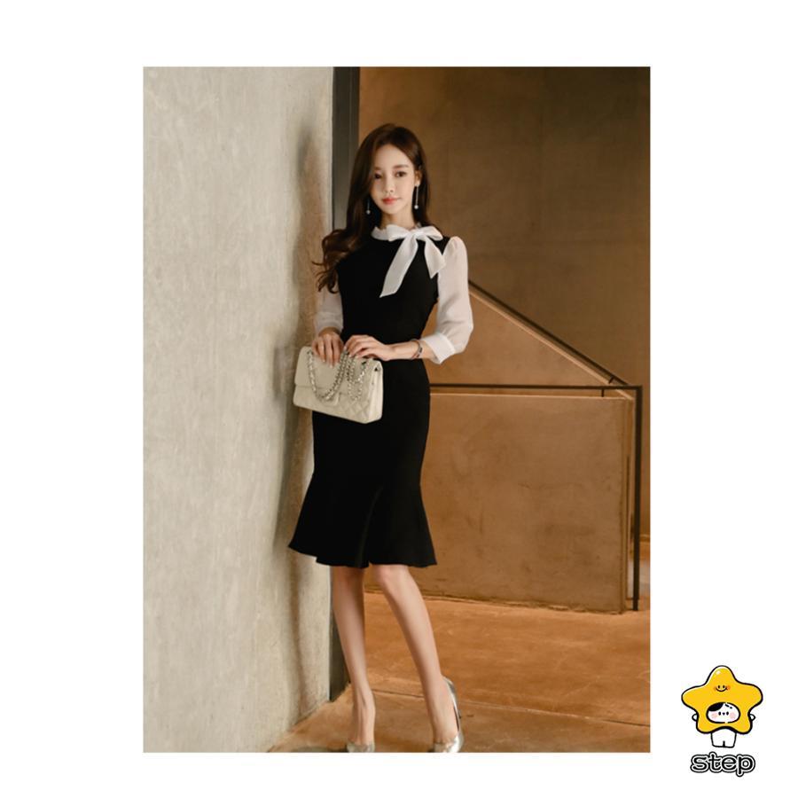 ワンピース きれいめ レディース 春 夏 長袖 パーティードレス タイトワンピー 結婚式 ドレス ロングワンピース レイヤード お呼ばれ 卒業式 上品 着痩せ | ブランド登録なし | 07