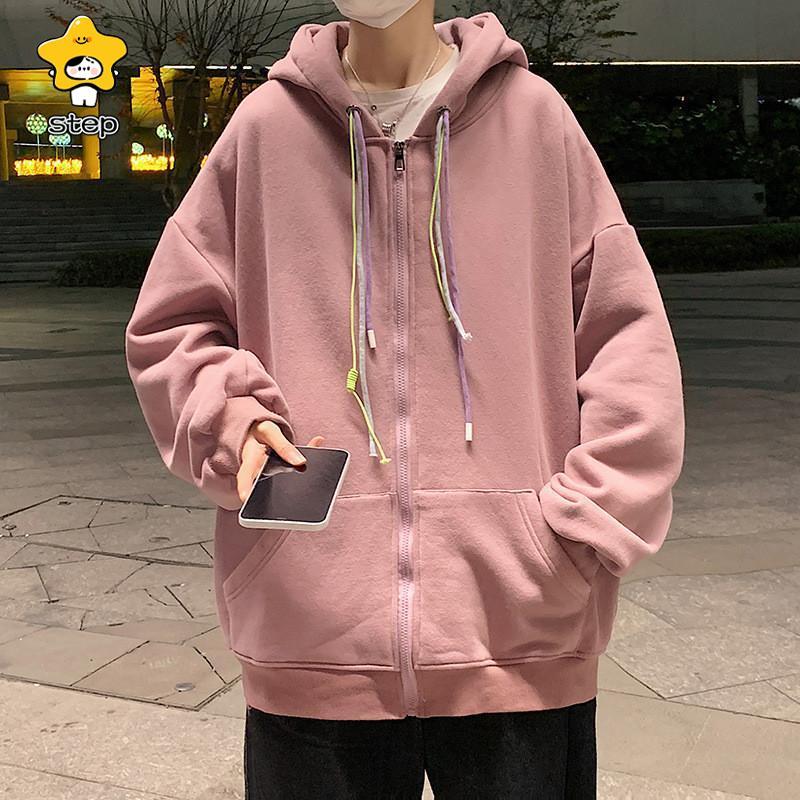 パーカー メンズ 長袖 フード付き ジップアップ カーディガン ビッグ