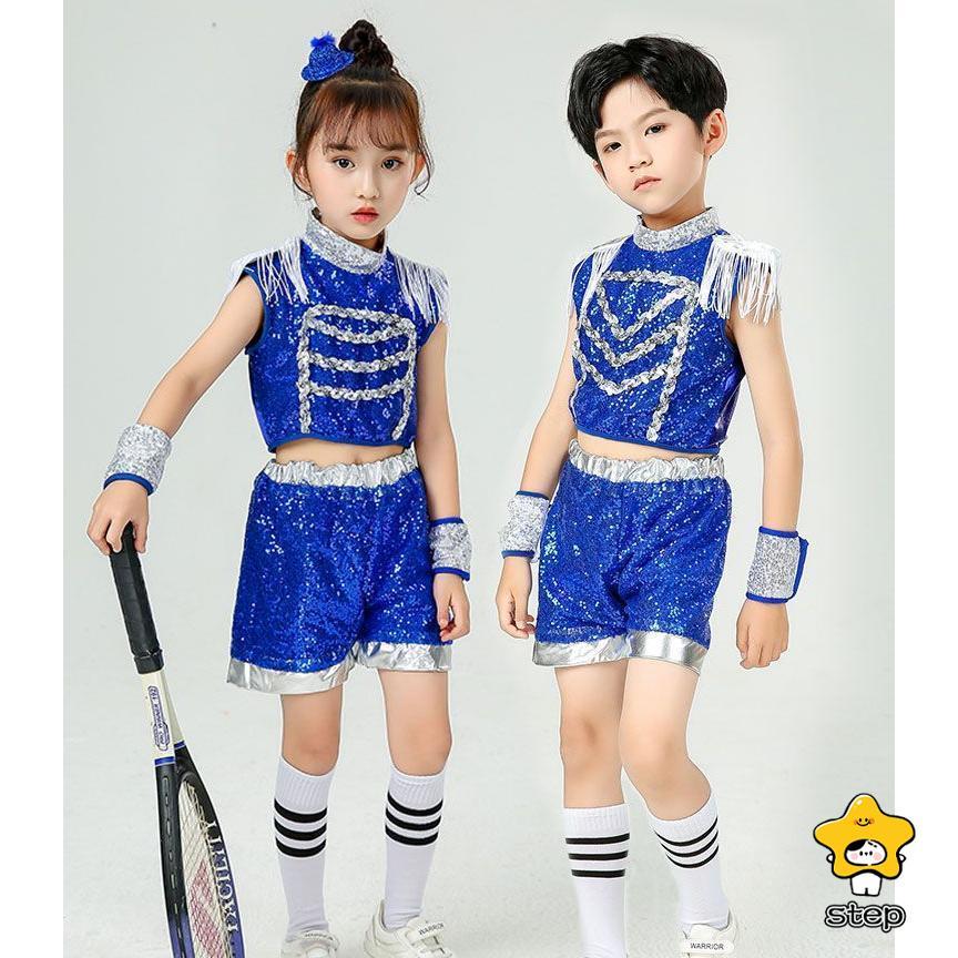 キッズ ダンス 衣装 チアダンス キラキラ セットアップ へそ出し