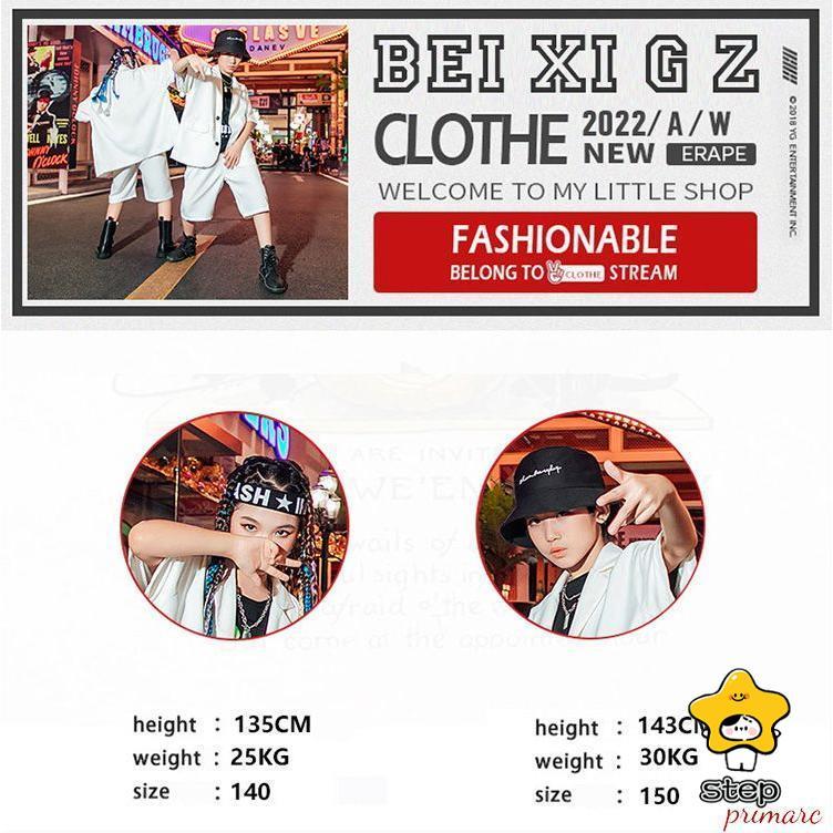 キッズ ダンス 衣装 セットアップ ヒップホップ へそ出し ジャケット ハーフパンツ ヒップホップ プレザー  グリーン 白 黒 緑 スーツ ジャズダンス 衣装 ユニセ | ブランド登録なし | 09