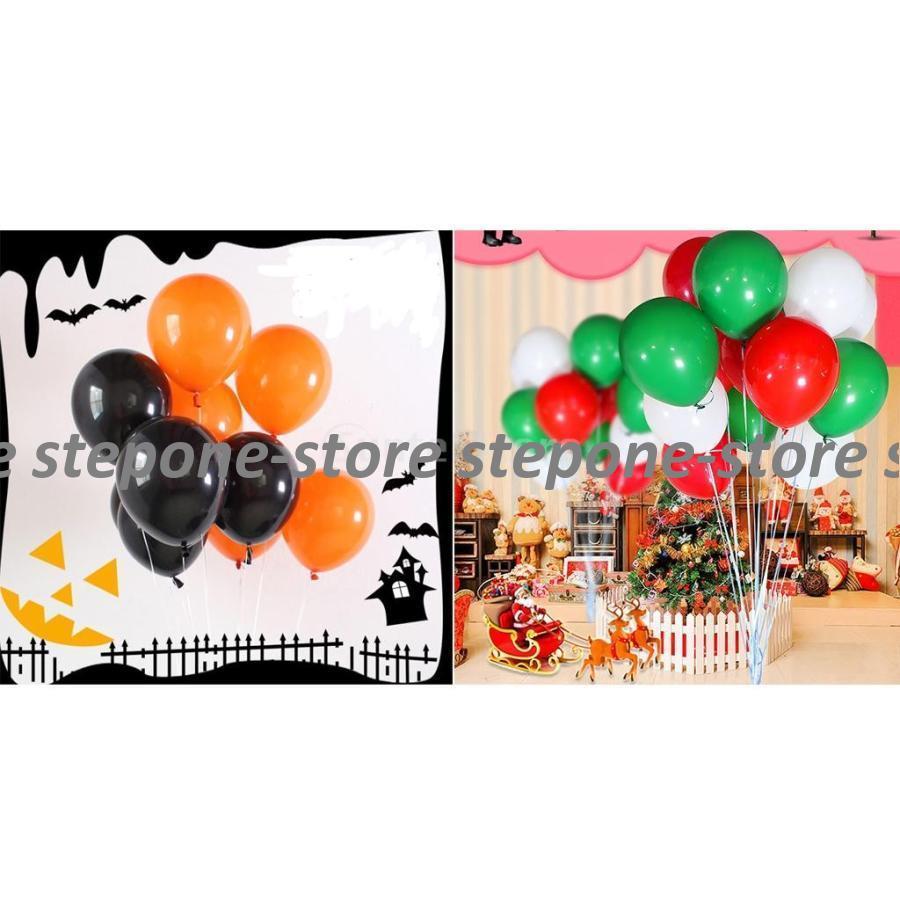 風船約40個 2色セット ハロウィンパーティー 室内室外飾り リボンロール バルーン デコレーション step828kazari44