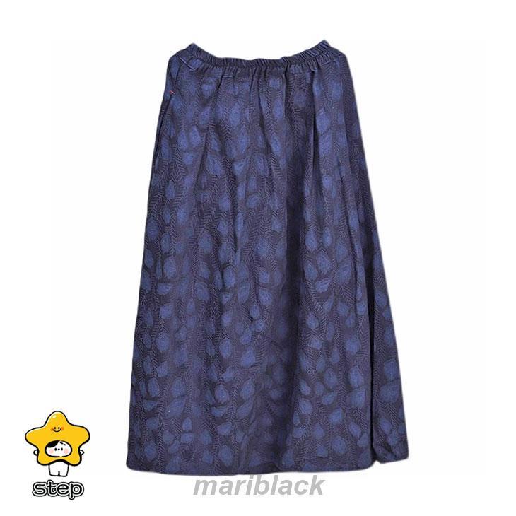 ジャガード フレア ロング スカート ボトムス ミモレ 柄 ウエストゴム ゆったり 大きめ 無地 可愛い カジュアル シンプル きれいめ 秋 冬 レディース 韓国ファッ | ブランド登録なし | 02