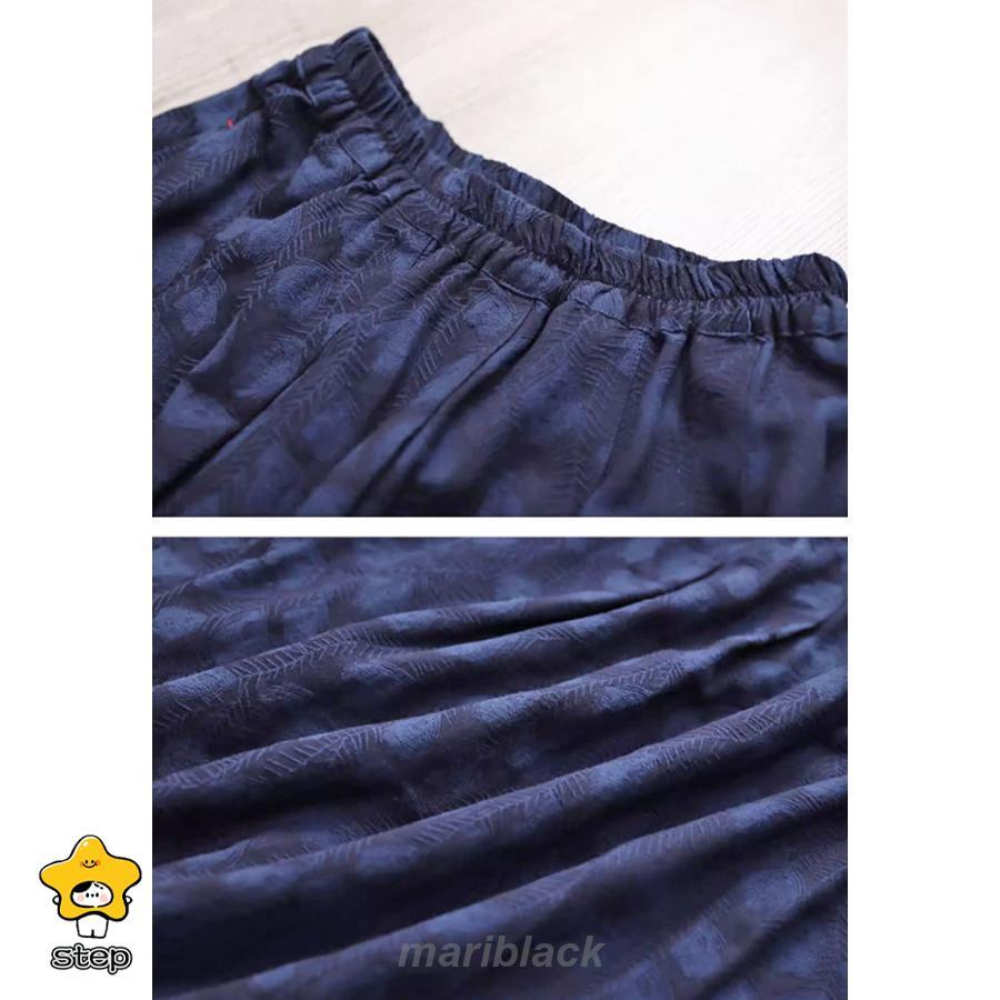 ジャガード フレア ロング スカート ボトムス ミモレ 柄 ウエストゴム ゆったり 大きめ 無地 可愛い カジュアル シンプル きれいめ 秋 冬 レディース 韓国ファッ | ブランド登録なし | 03