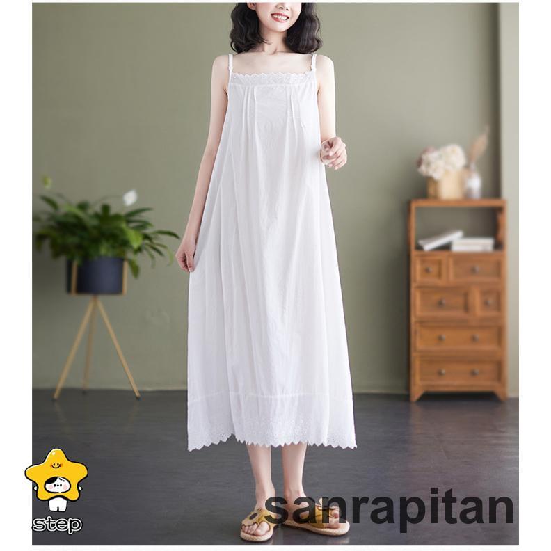 インナーワンピース ペチコート 綿 レース 春 夏 ペチワンピース キャミワンピース レディース 40代 春夏 刺繍風 綿 体型カバー 韓国 カジュアル | ブランド登録なし | 05