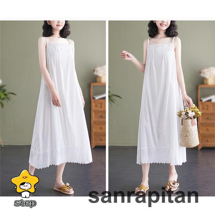 インナーワンピース ペチコート 綿 レース 春 夏 ペチワンピース キャミワンピース レディース 40代 春夏 刺繍風 綿 体型カバー 韓国 カジュアル | ブランド登録なし | 06