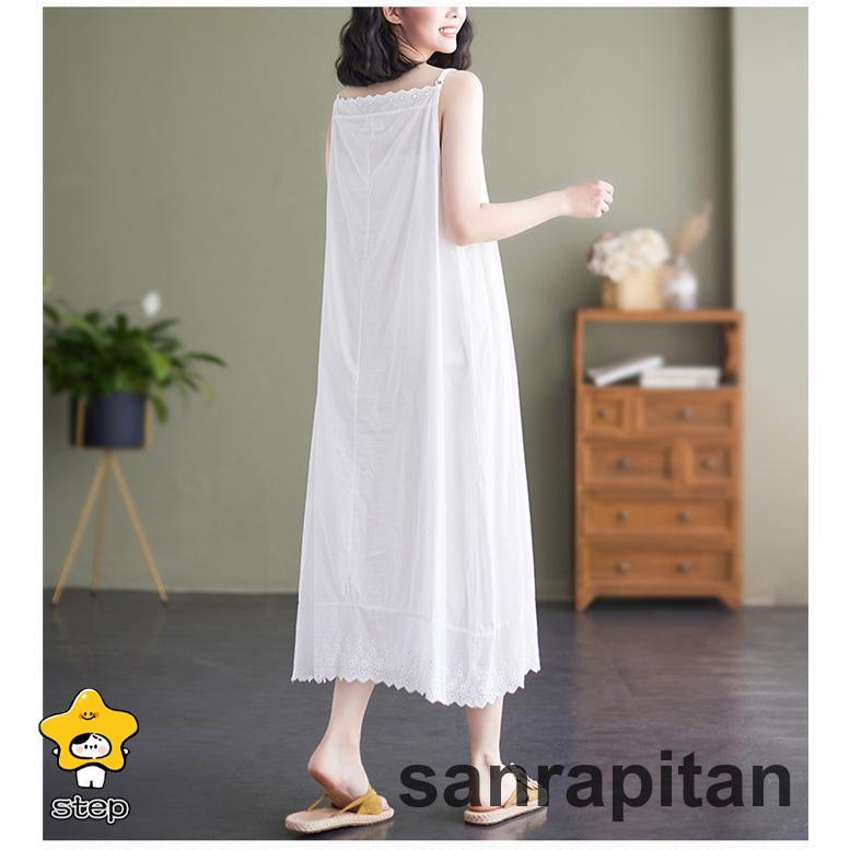 インナーワンピース ペチコート 綿 レース 春 夏 ペチワンピース キャミワンピース レディース 40代 春夏 刺繍風 綿 体型カバー 韓国 カジュアル | ブランド登録なし | 07