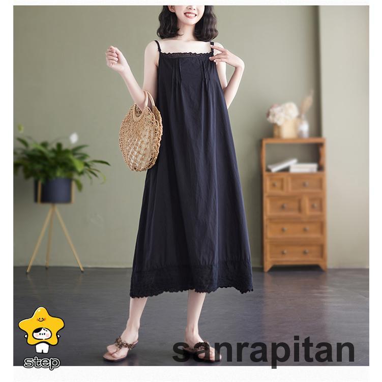 インナーワンピース ペチコート 綿 レース 春 夏 ペチワンピース キャミワンピース レディース 40代 春夏 刺繍風 綿 体型カバー 韓国 カジュアル | ブランド登録なし | 09
