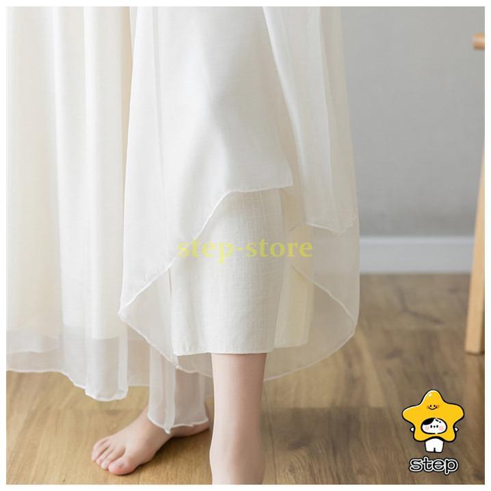 ワイドパンツ シフォン レディース ガウチョパンツ 大きいサイズ 夏 フレアパンツ ガウチョ スカンツ スカーチョ ロングパンツ ズボン パンツ ロング丈 | ブランド登録なし | 06