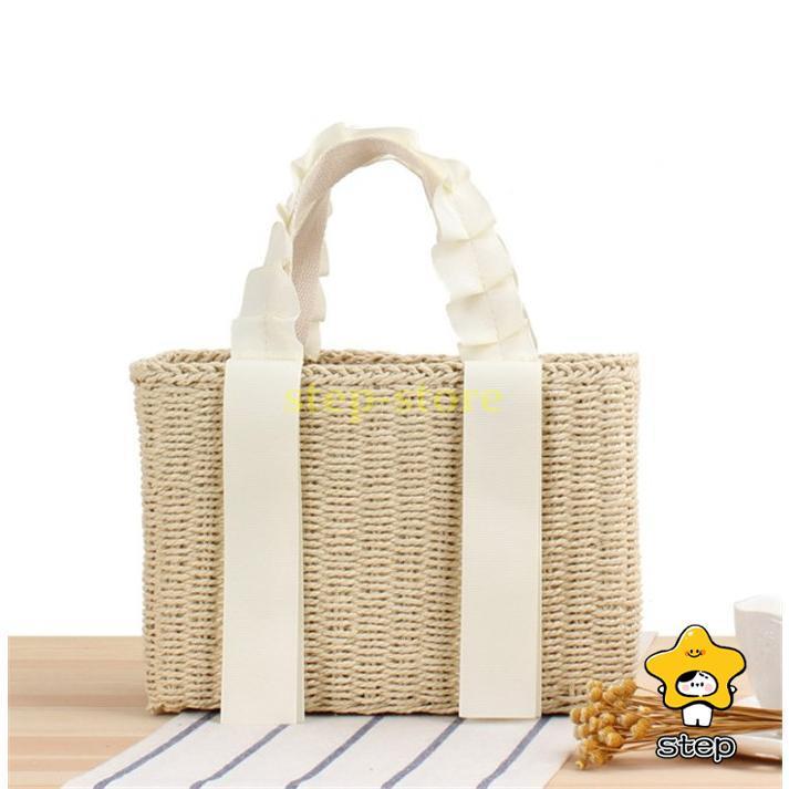 かごバッグ トートバッグ 手提げ 可愛い 夏 ショルダーバッグ 天然素材 ハンドバッグ おしゃれ 大容量 レジャーバッグ シンプル かばん  軽量 軽い 母の日 | ブランド登録なし | 02