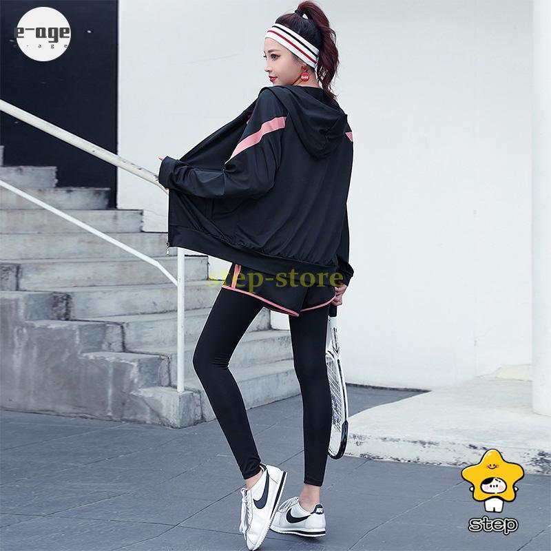 スポーツウェア 上下セット ヨガウェア レディース トップス パンツ フィットネスウェア パーカー 4点セット 大きいサイズ ランニングウェア トレーニングウェア | ブランド登録なし | 10