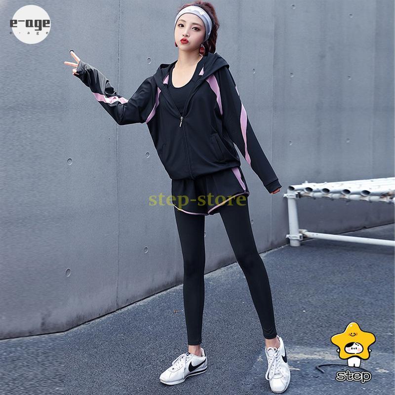 スポーツウェア 上下セット ヨガウェア レディース トップス パンツ フィットネスウェア パーカー 4点セット 大きいサイズ ランニングウェア トレーニングウェア | ブランド登録なし | 15