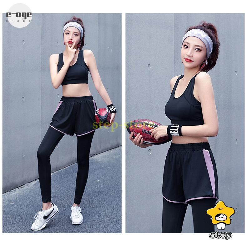 スポーツウェア 上下セット ヨガウェア レディース トップス パンツ フィットネスウェア パーカー 4点セット 大きいサイズ ランニングウェア トレーニングウェア | ブランド登録なし | 18