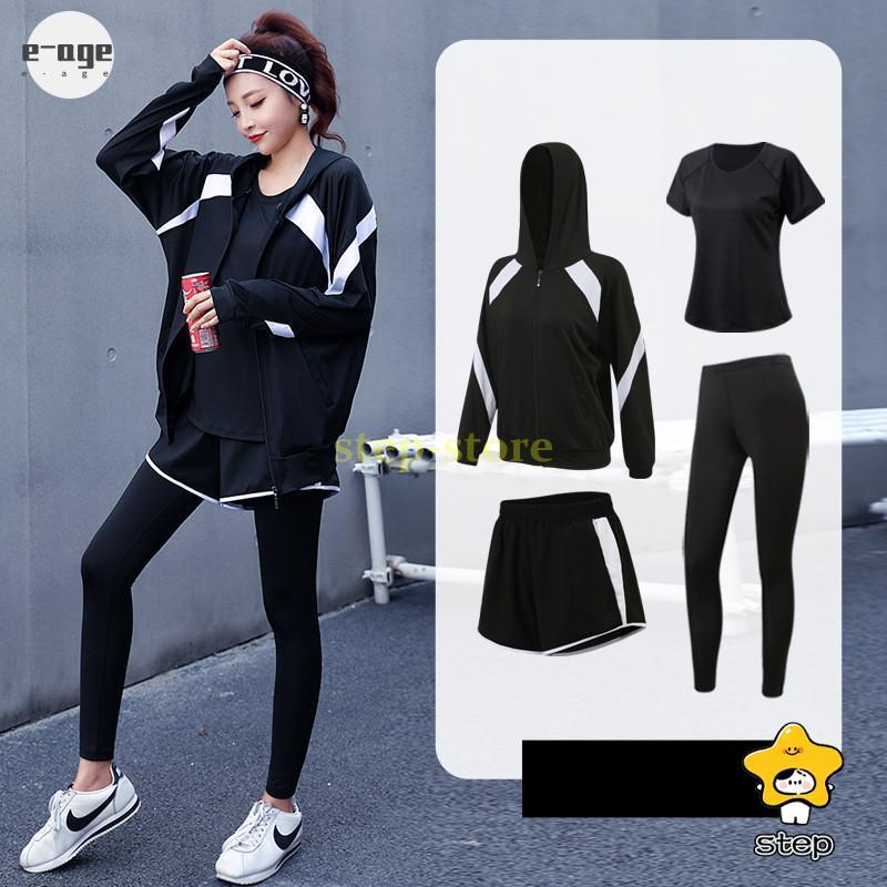 スポーツウェア 上下セット ヨガウェア レディース トップス パンツ フィットネスウェア パーカー 4点セット 大きいサイズ ランニングウェア トレーニングウェア | ブランド登録なし | 03