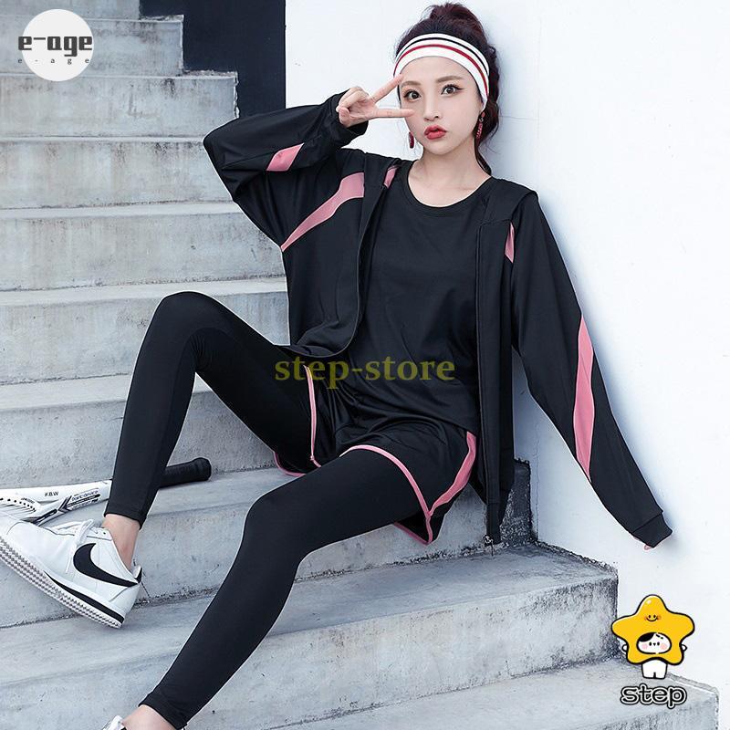 スポーツウェア 上下セット ヨガウェア レディース トップス パンツ フィットネスウェア パーカー 4点セット 大きいサイズ ランニングウェア トレーニングウェア | ブランド登録なし | 07